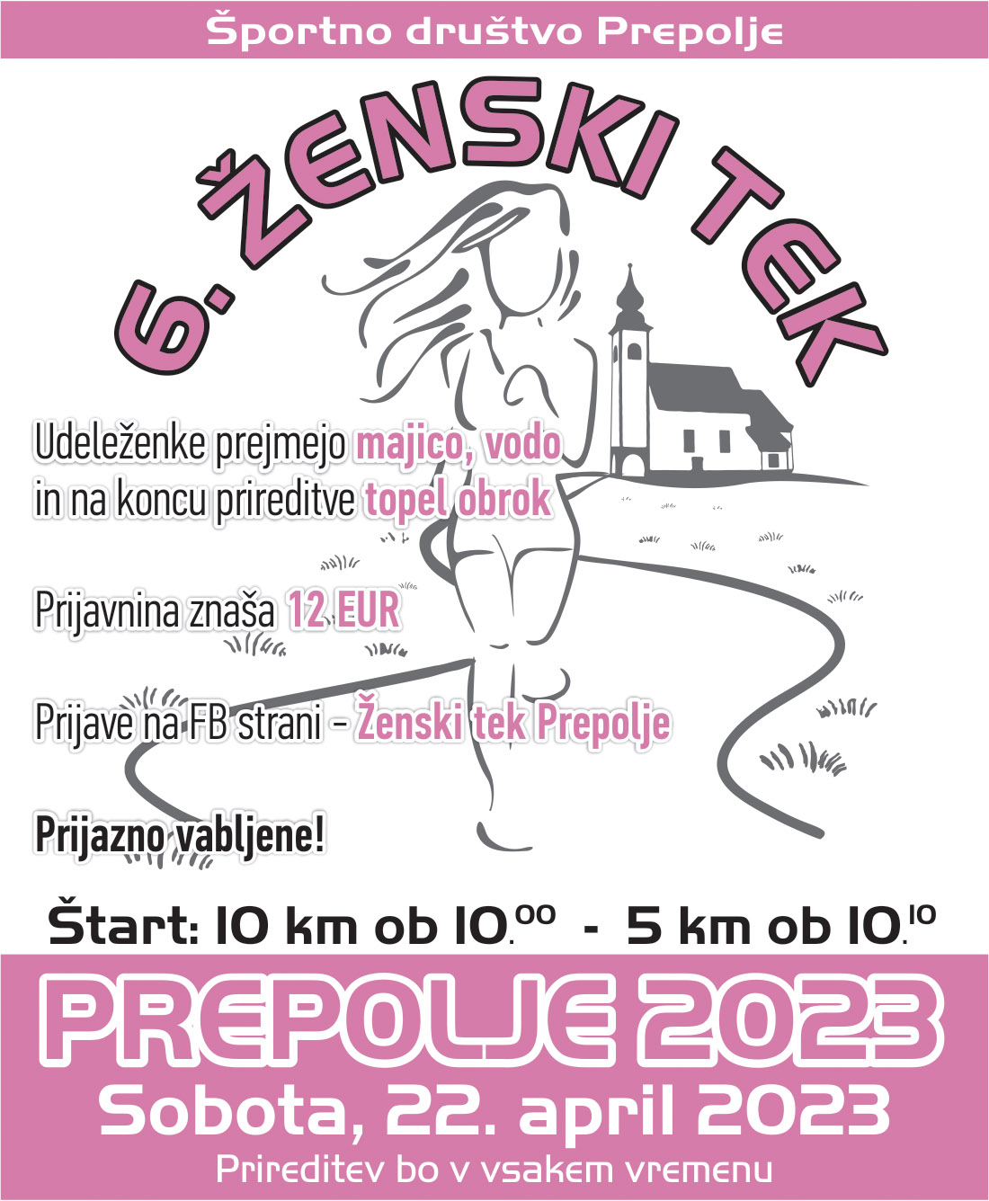 ženski tek 2023 oglas